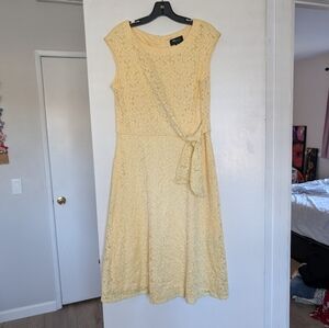 NWOT Soft Yellow Floral Dress